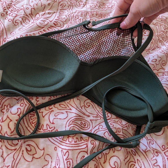 Green mesh strappy bikini - Picture 2 of 9